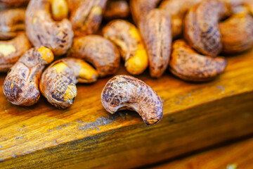 Studio shooting cashew nuts, high protein food