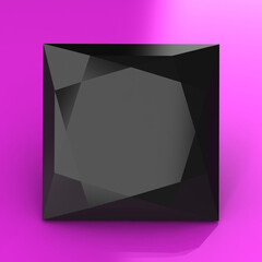 Princess Black Diamond on Pink Background