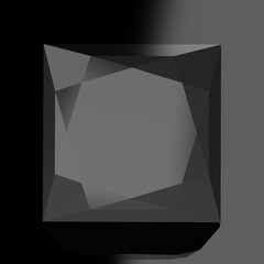 Princess Black Diamond on Black Background