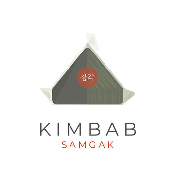 Kimbap samgak vector illustration logo