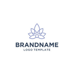 Orchid Spa Minimalistic Modern Logo Vector