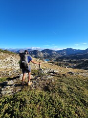 hiker in the mountains