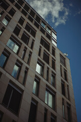 building on a sunny day