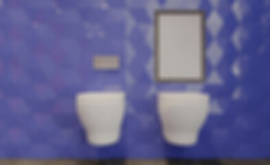 Clean and fresh bathroom with natural light. 3D rendering.. Mock. Abstract blur phototography.