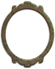 Obraz premium Destroyed and grunge metal- photo frame. Clipart png- 3d illustration