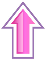 Up arrow simple symbol. PNG with transparent background.