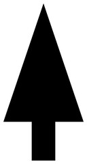 Up arrow simple symbol. PNG with transparent background.