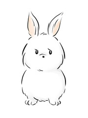 うさぎのキャラクターのイラスト素材　うさぎ年　イースター