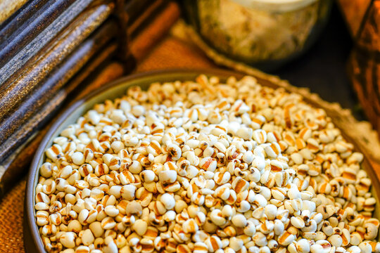 Studio shooting Coix Seed, Chinese herbal medicine