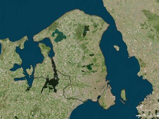 Hovedstaden, Denmark. High-res satellite. No legend