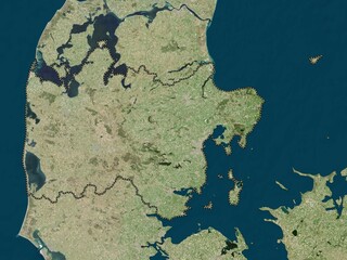 Midtjylland, Denmark. High-res satellite. No legend
