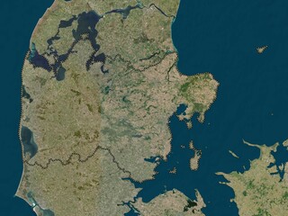 Midtjylland, Denmark. Low-res satellite. No legend