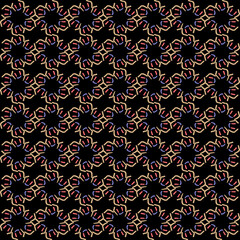 pattern design with abstract ornament motif