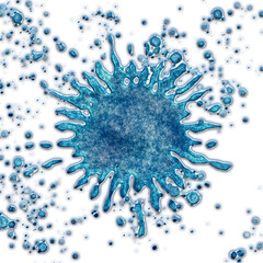 Frozen drops of hot metal. Photography overlays- clipart png. 3d illustration