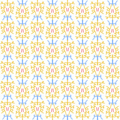 pattern design with abstract ornament motif