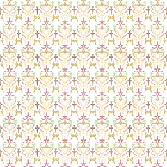 pattern design with abstract ornament motif
