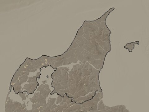 Nordjylland, Denmark. Sepia. No legend