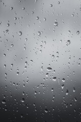 Close-up of rain drops on glass background. Premium colorful abstract background with dynamic shadow on background, consisting of water on glass, gradient color, artistic texture, epic, beautiful