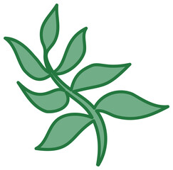 Botanical design element, decorative plane. PNG with transparent background.