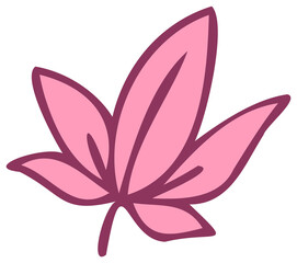 Botanical design element, decorative plane. PNG with transparent background.