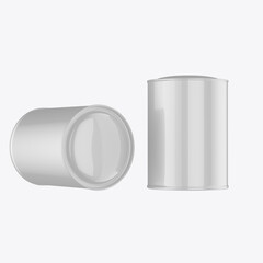 Metallic Can Mockup. 3D render