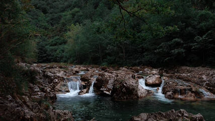 Un bonito río de Asturias, provincia de España. Naturaleza en estado puro. Calma y relax.