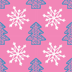 vector seamless pattern new year snowflake squirrel,star