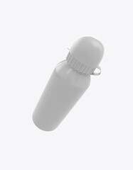 Metallic Sport Bottle Mockup. 3D render