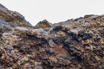 part of volcanic rocky ground