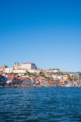 Fototapeta na wymiar View of Porto across the Douro River