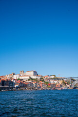 Fototapeta na wymiar View of Porto across the Douro River
