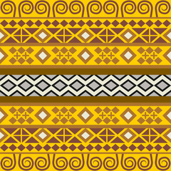 African style geometrical ornamental seamless background texture. Seamless pattern with aztec ornament. Aztec pattern. Seamless background with geometrical ornament.