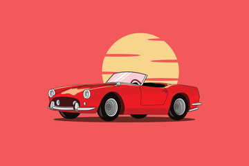 Classic car vector illustration