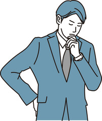 考えるビジネスマン	