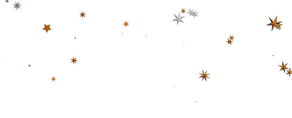 Holiday golden decoration, glitter frame isolated