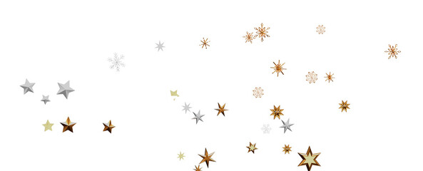 Holiday golden decoration, glitter frame isolated