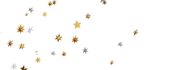 Holiday golden decoration, glitter frame isolated