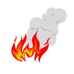 danger of blazing fire and thick smoke