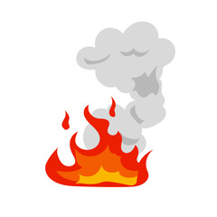 danger of blazing fire and thick smoke