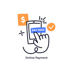 Mobile Payment. Smartphone with Online Payment. Credit card on screen phone. Online shopping. NFC payments. Banking, Finance app and e-payment. Vector illustration