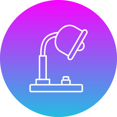 Table Lamp Gradient Circle Line Inverted Icon
