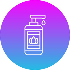Lotion Gradient Circle Line Inverted Icon