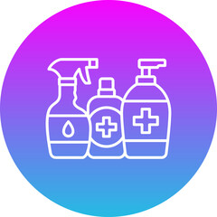 Hygiene Product Gradient Circle Line Inverted Icon