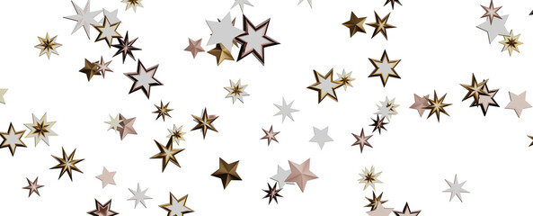 Glossy 3D Christmas star icon. Design element for holidays.
