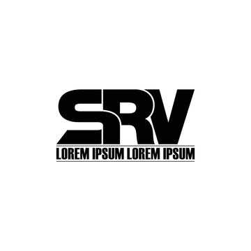 SRV letter monogram logo design vector