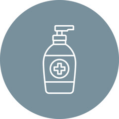 Antiseptic Multicolor Circle Line Inverted Icon