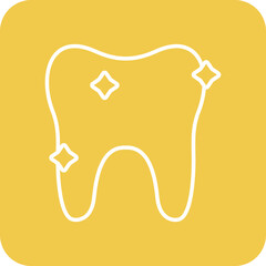 Obraz premium Teeth Multicolor Round Corner Line Inverted Icon