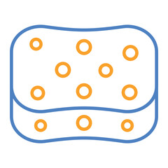 Sponge Blue And Orange Line Icon