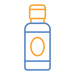 Deodorant Blue And Orange Line Icon