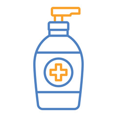 Antiseptic Blue And Orange Line Icon